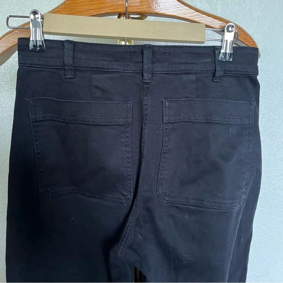 EVERLANE ~ Black Wide Leg High Rise Cropped Jeans - Picture 4 of 7